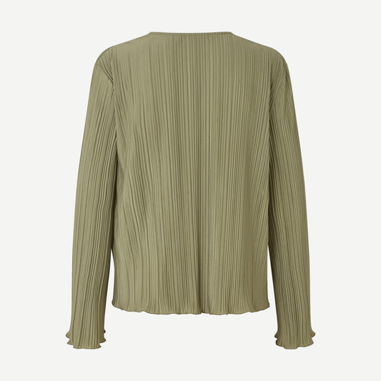 Samsoe Samsoe Sauma Blouse for overland trek, lightweight casual blouse with earthy tones and relaxed fit, suitable for outdoor adventures.