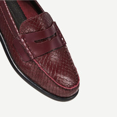 Carter Loafer - Wine Basketweave - Galvanic.co