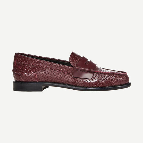 Carter Loafer - Wine Basketweave - Galvanic.co