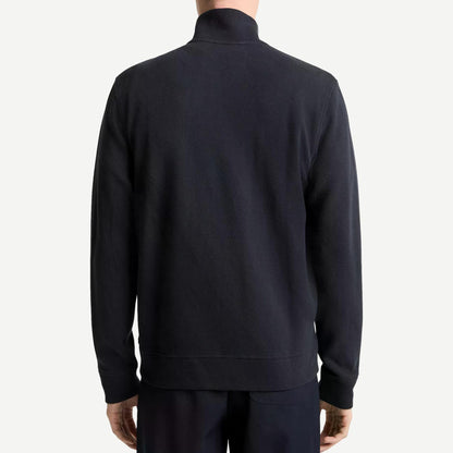 Flat Back Pique Full Zip - Coastal Blue Med Heather Grey - Galvanic.co