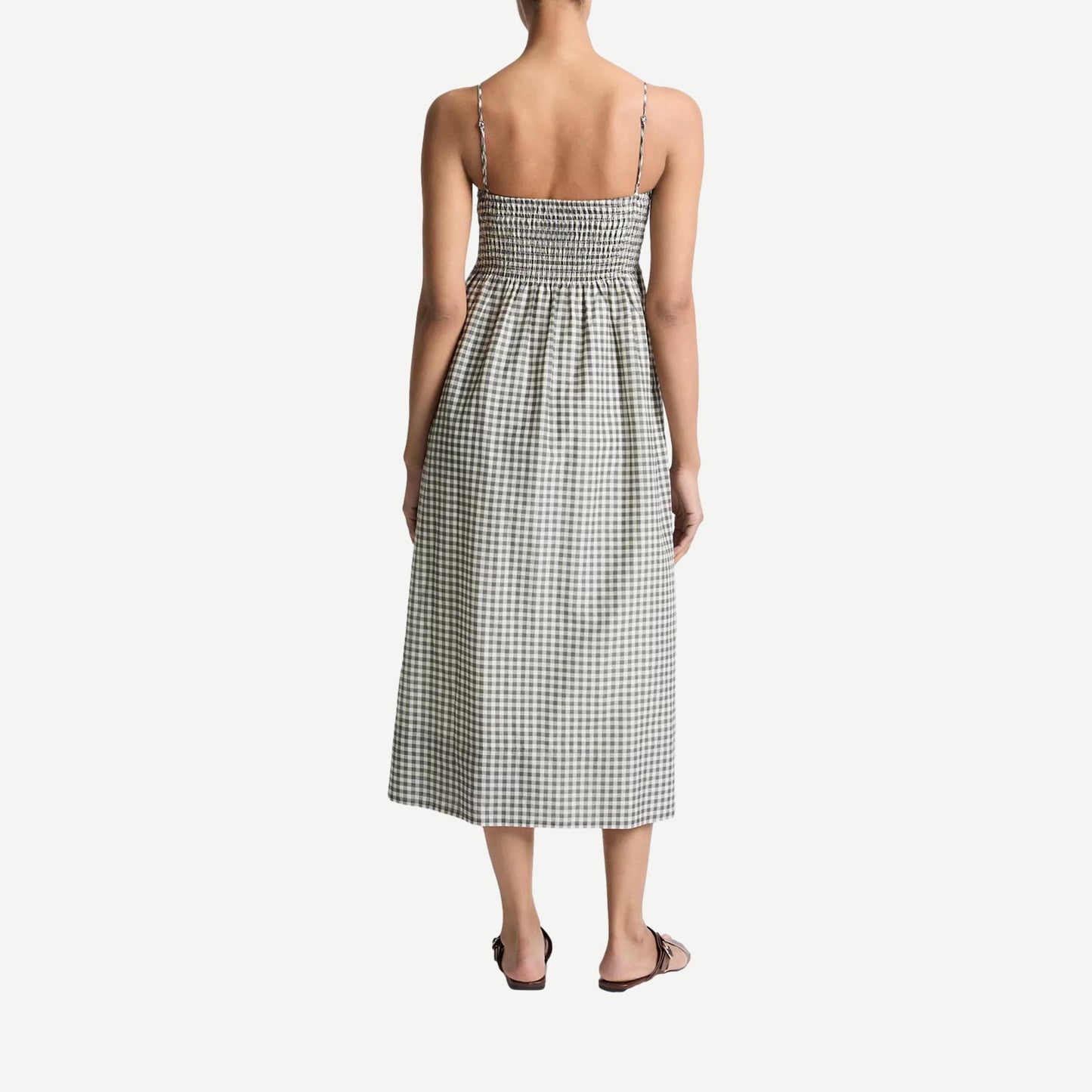Tie Smock Cami Dress - Off White/Smoke - Galvanic.co