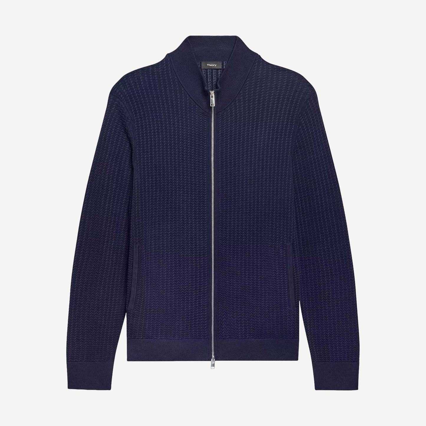 Walton Full Zip Tactile Sweater - Baltic - Galvanic.co