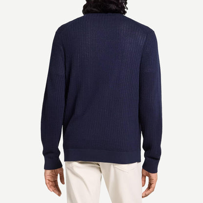 Walton Full Zip Tactile Sweater - Baltic - Galvanic.co