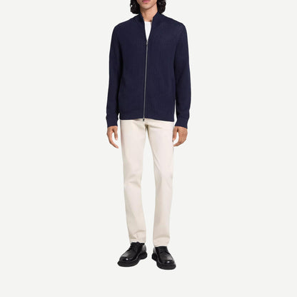 Walton Full Zip Tactile Sweater - Baltic - Galvanic.co