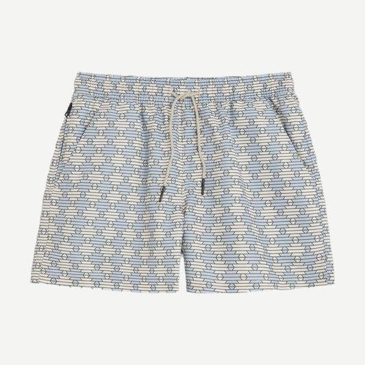 Light blue Forti Swim Shorts by OAS, men's swimwear with a comfortable fit and stylish design, shown on a model.