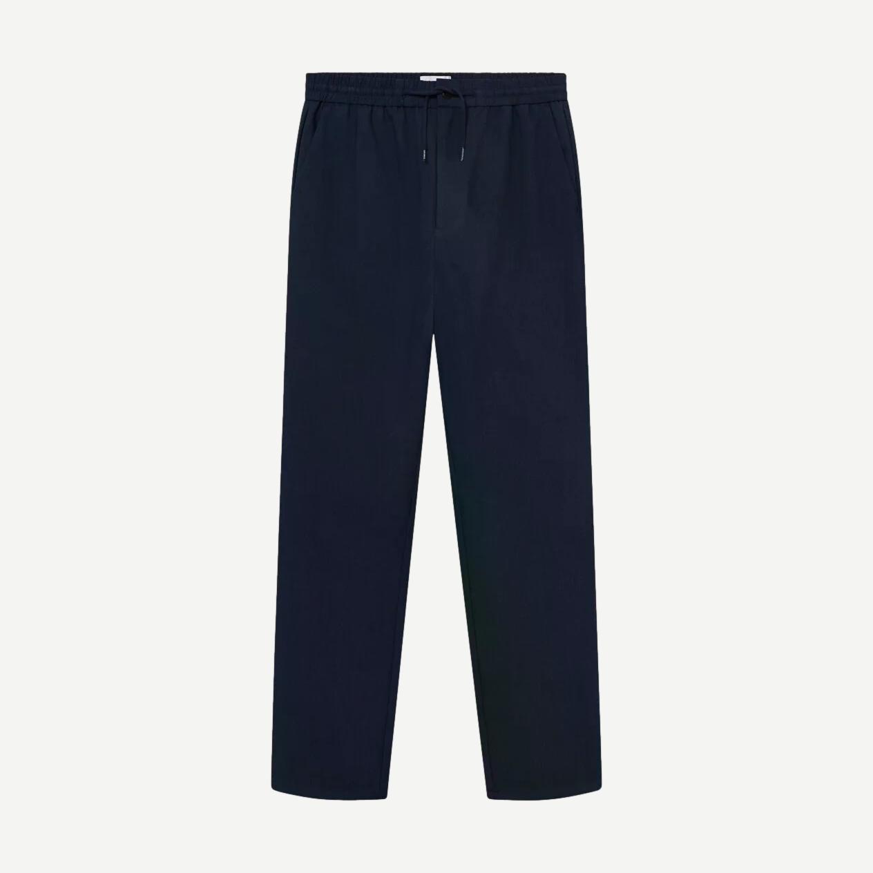 Como Tapered Drawstring Pants - Navy - Galvanic.co