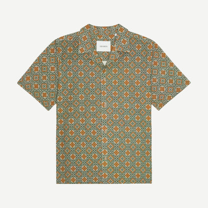 Lukas Arabesque AOP SS Shirt - Sea Moss Green - Galvanic.co