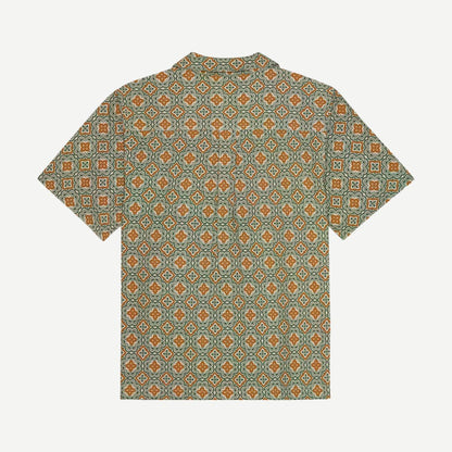Lukas Arabesque AOP SS Shirt - Sea Moss Green - Galvanic.co