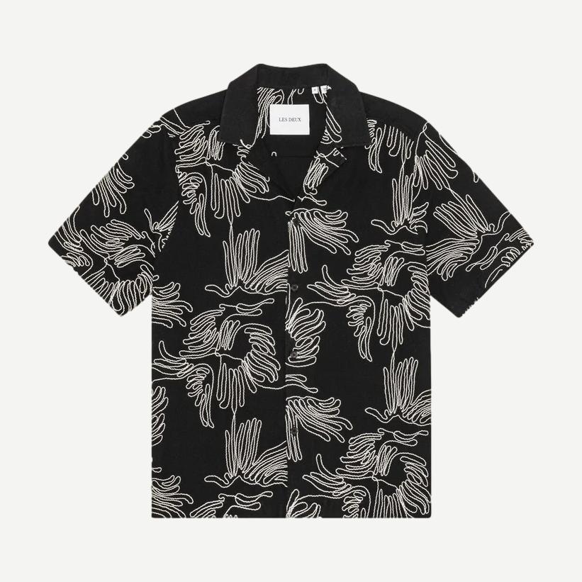 Liam AOE Flower SS Shirt - Black - Galvanic.co