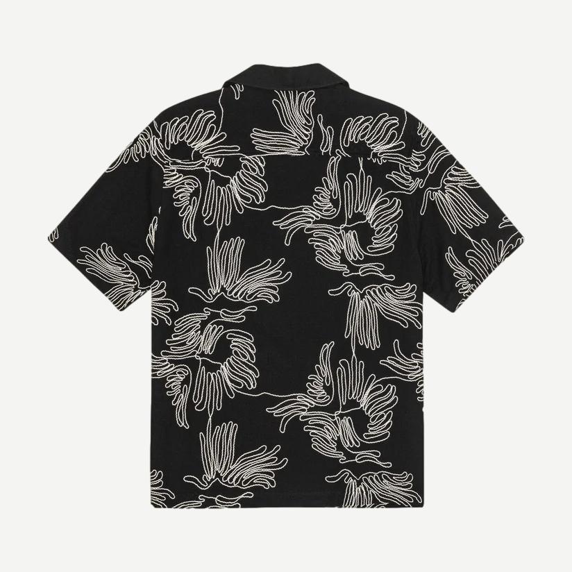 Liam AOE Flower SS Shirt - Black - Galvanic.co