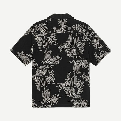 Liam AOE Flower SS Shirt - Black - Galvanic.co
