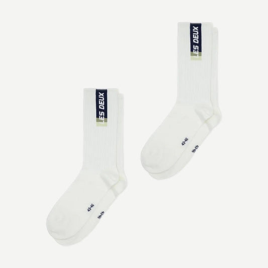 Logo Socks 2-Pack - White - Galvanic.co