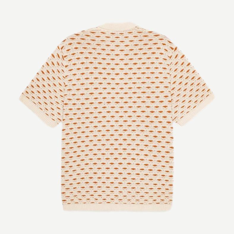 Esmay Shell Knitted Polo - Eggnog White - Galvanic.co