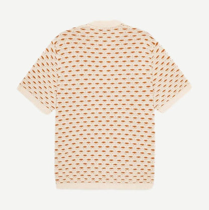 Esmay Shell Knitted Polo - Eggnog White - Galvanic.co