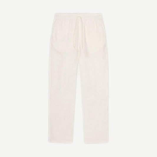 Patrick Linen Pants - Eggnog White - Galvanic.co