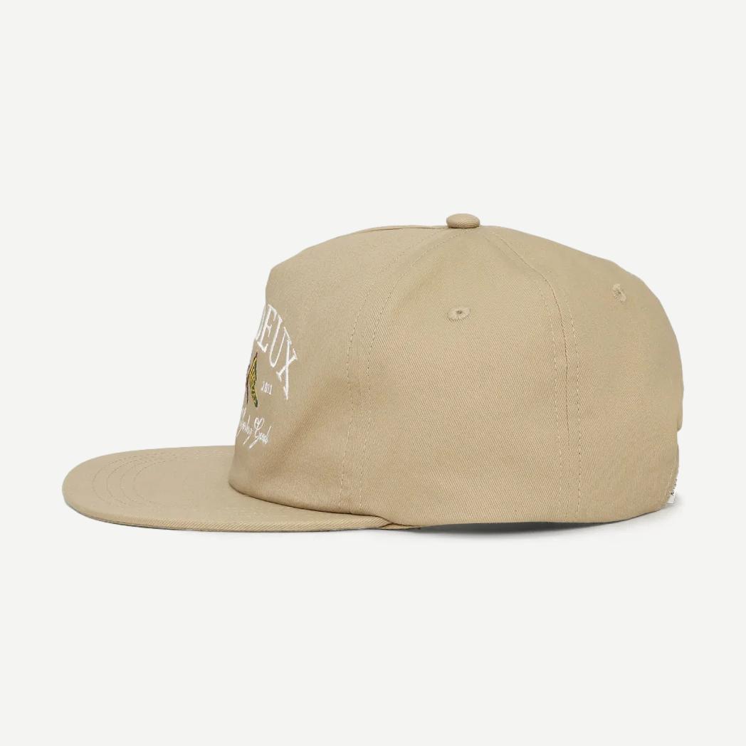 Ivy League Twill Letterman Cap - Dark Sand
