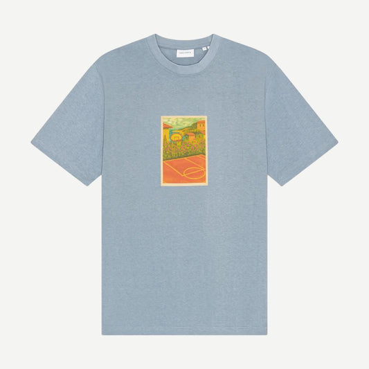 Court T-Shirt - Faded Denim Blue - Galvanic.co