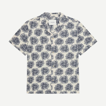 Dahlia Jacquard SS Shirt - Dark Denim Blue