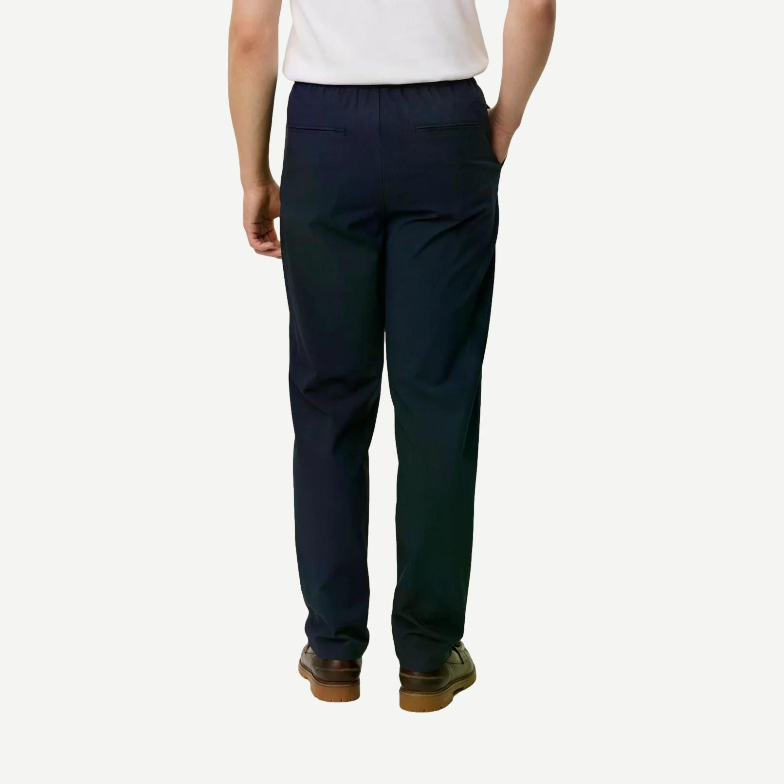 Como Tapered Drawstring Pants - Navy - Galvanic.co