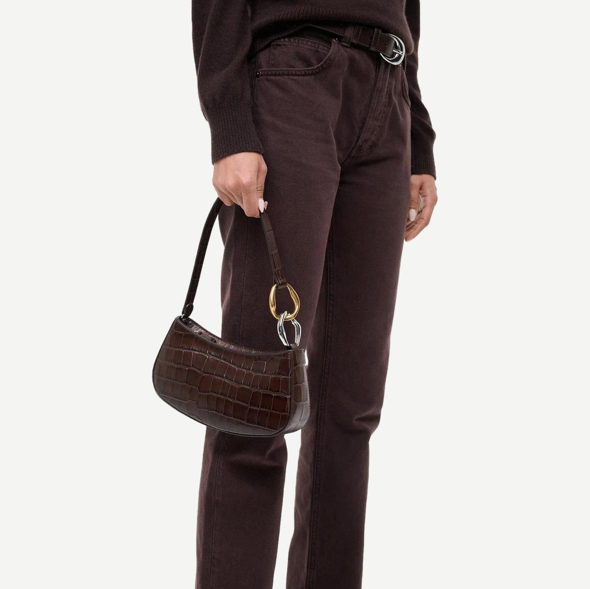 Ollie Bag - Espresso Croco