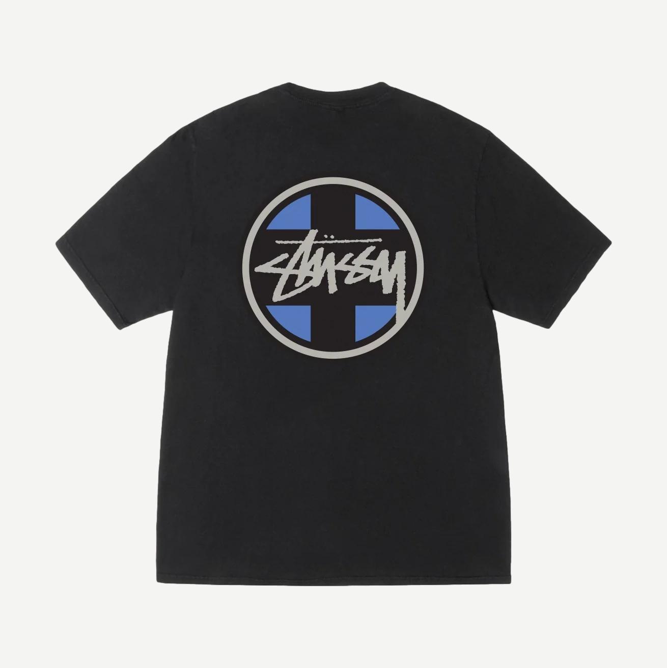 Cross Dot Pigment Dyed Tee - Black - Galvanic.co