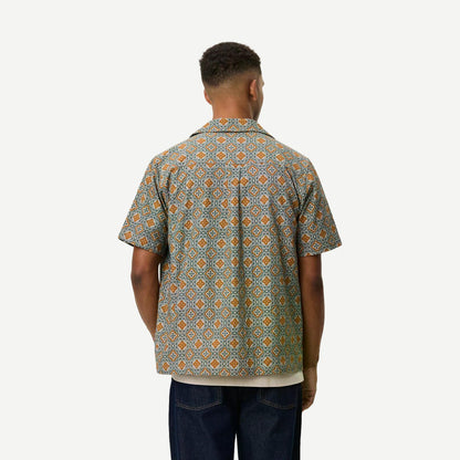Lukas Arabesque AOP SS Shirt - Sea Moss Green - Galvanic.co