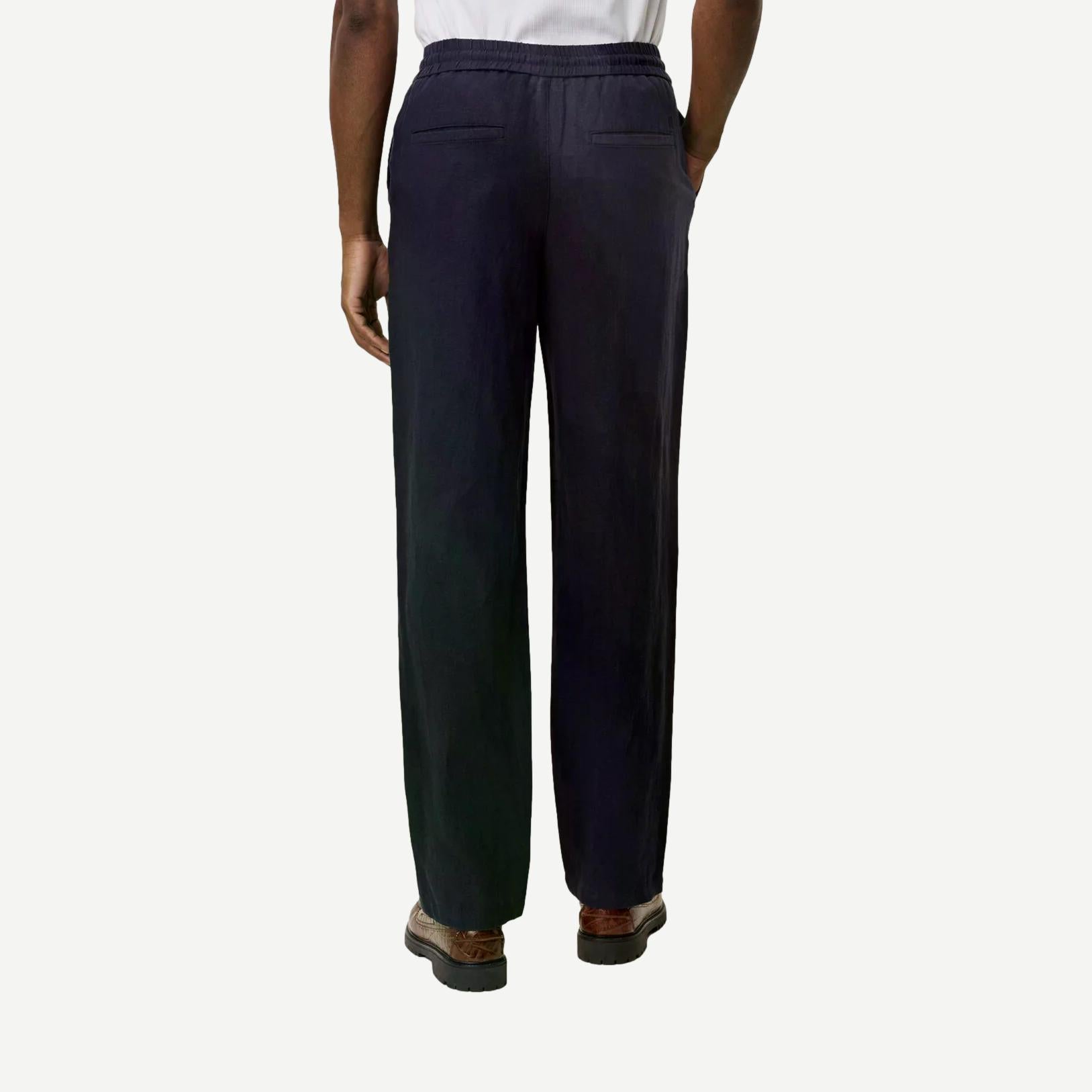 Patrick Linen Pants - Dark Navy - Galvanic.co