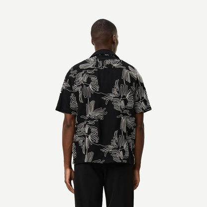 Liam AOE Flower SS Shirt - Black - Galvanic.co