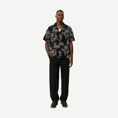 Liam AOE Flower SS Shirt - Black - Galvanic.co