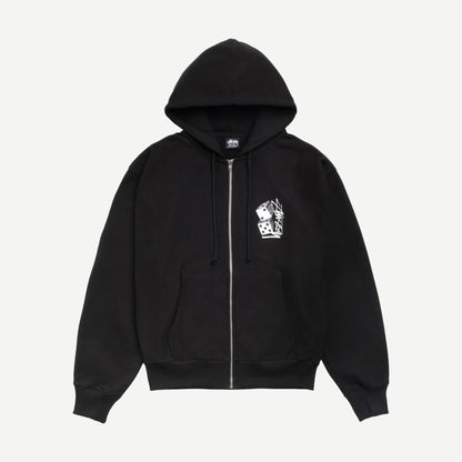 Tall Dice Zip Hoodie - Black