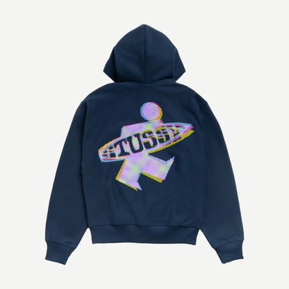 Dot Surf Zip Hoodie - Navy