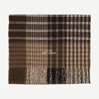Signature Patchwork Check Scarf - Mole Brown