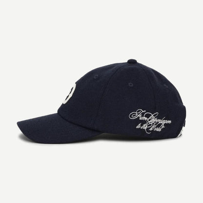 Felt Logo Dad Cap - Dark Navy