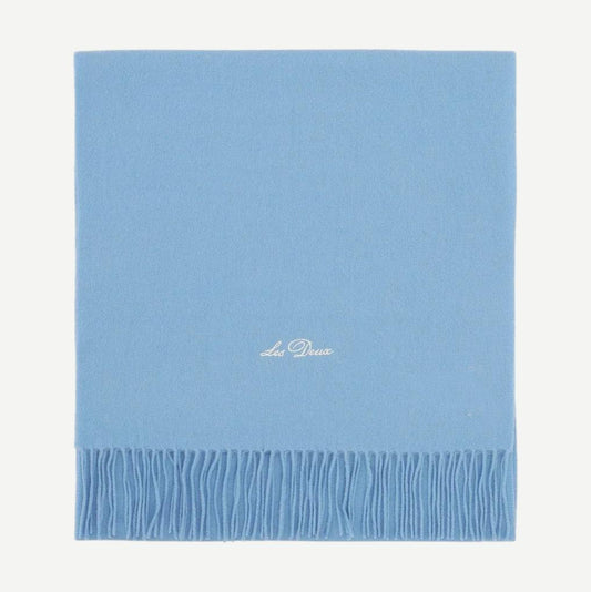 Les Deux Signature Solid Scarf in Allure blue, soft fabric with a minimalist solid design