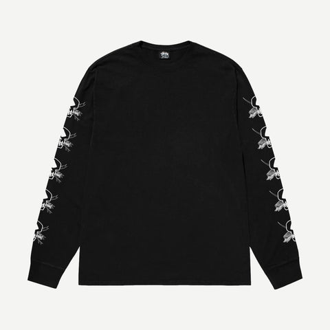 Foils Pigment Dyed LS Tee - Black - Galvanic.co