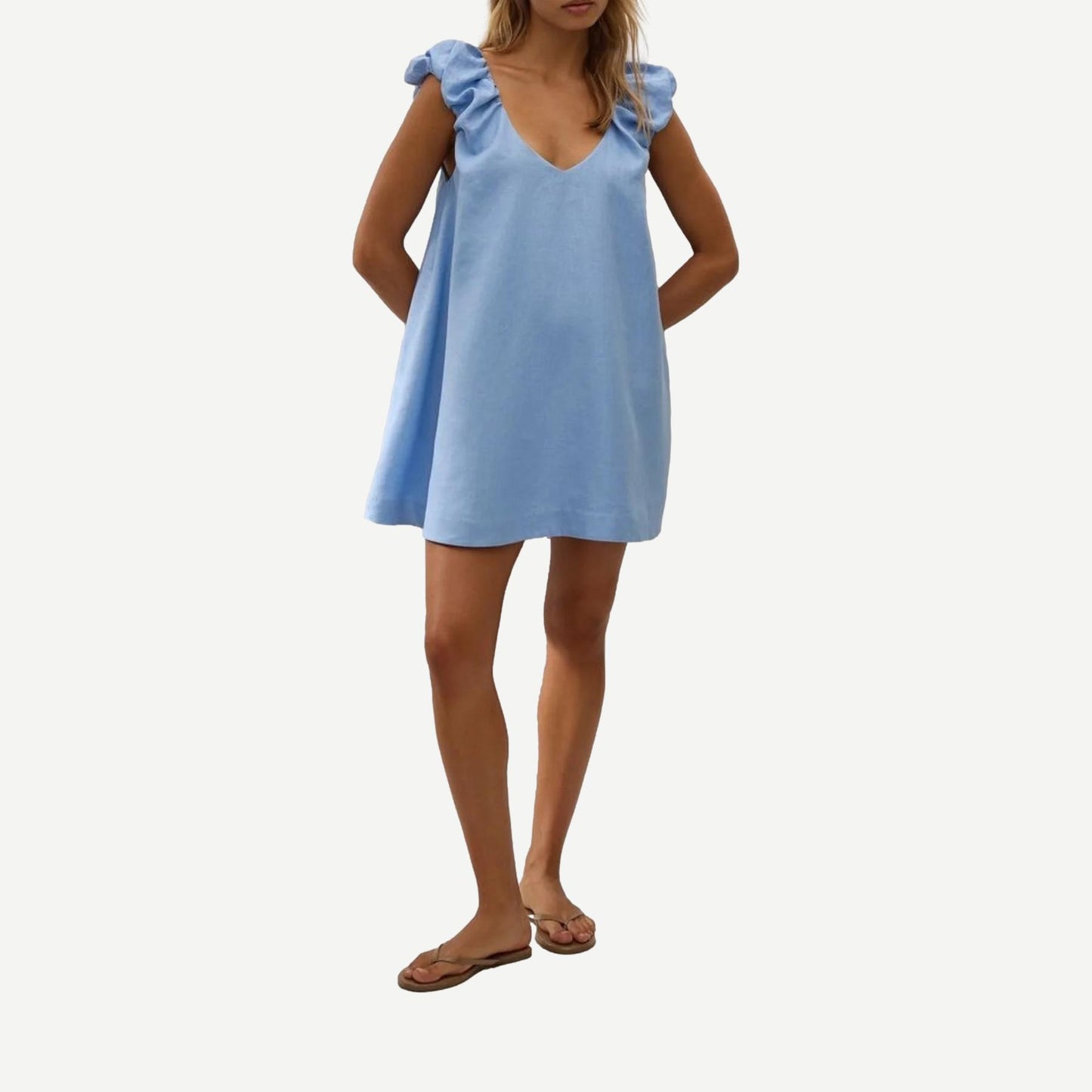 Nina Mini Dress - Sky Blue - Galvanic.co
