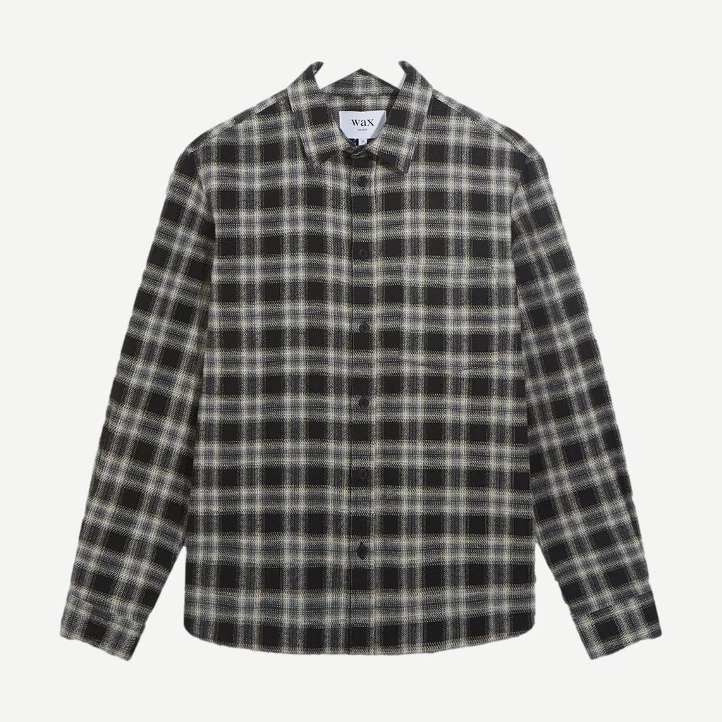 Shelly LS Shirt - Flannel Check Black/White - Galvanic.co