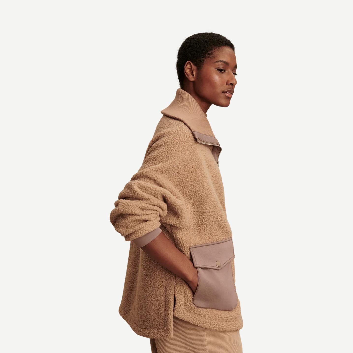 Eleanor Patch Pocket Fleece - Chanterelle