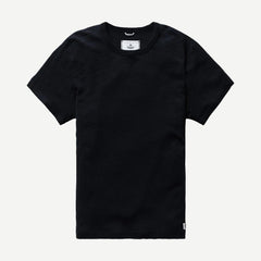 Knit 1x1 Slub T-Shirt - Black - Galvanic.co