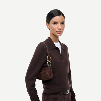 Ollie Bag - Espresso Croco