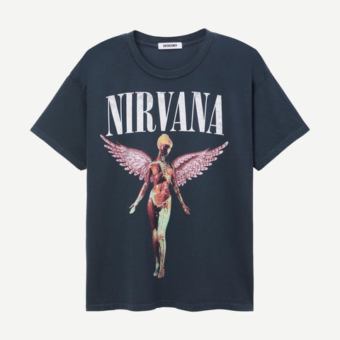 Nirvana In Utero Cover Merch Tee - Vintage Black - Galvanic.co
