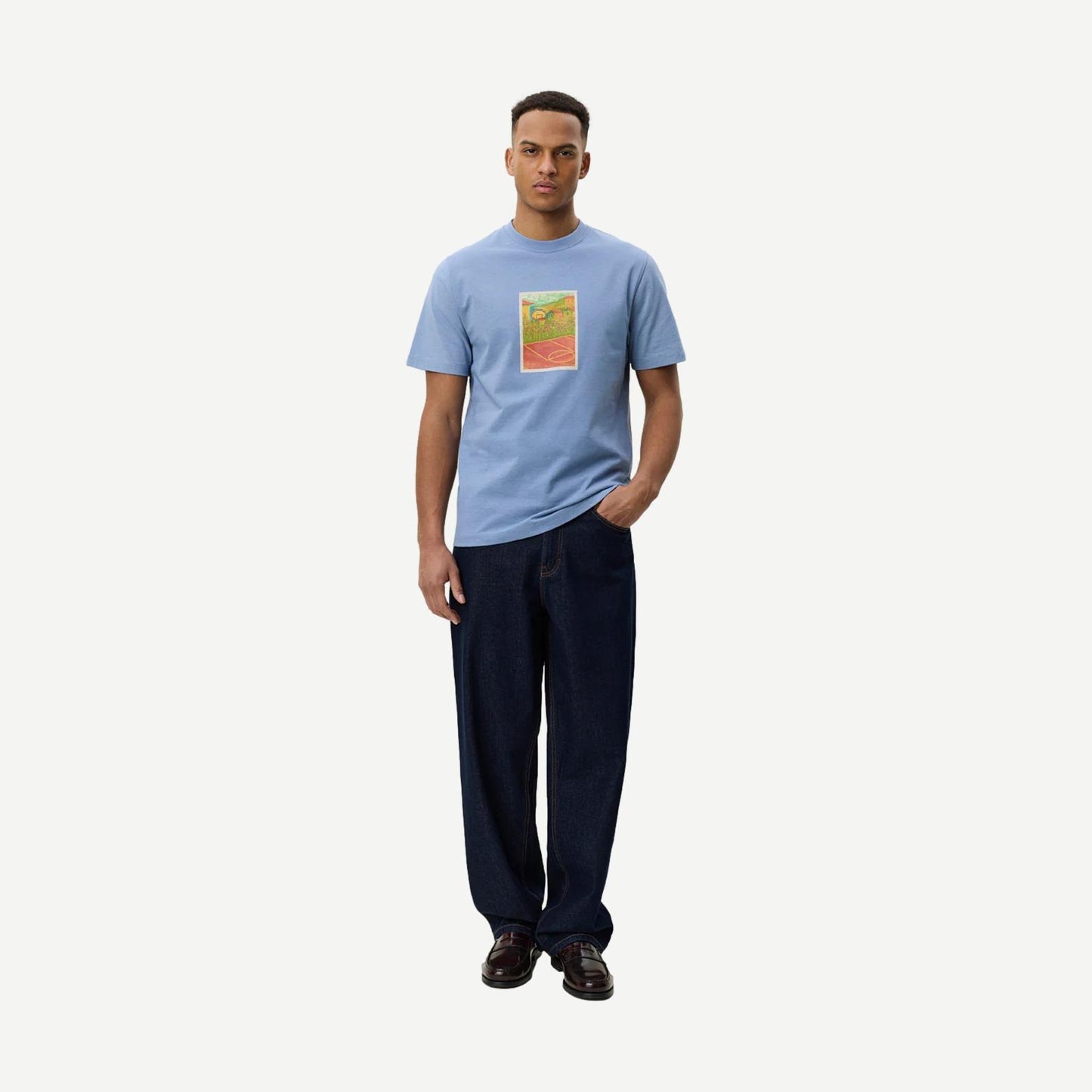 Court T-Shirt - Faded Denim Blue