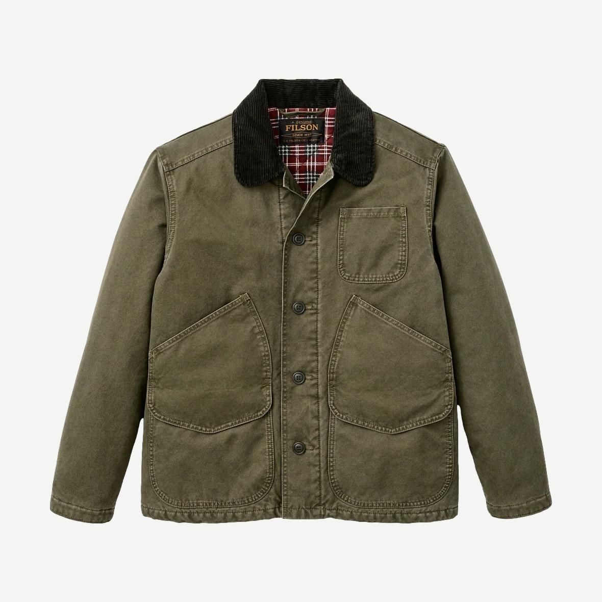 Insulated Canvas Outfitter Jacket - Dark Olive