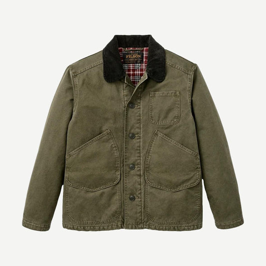 Insulated Canvas Outfitter Jacket - Dark Olive - Galvanic.co