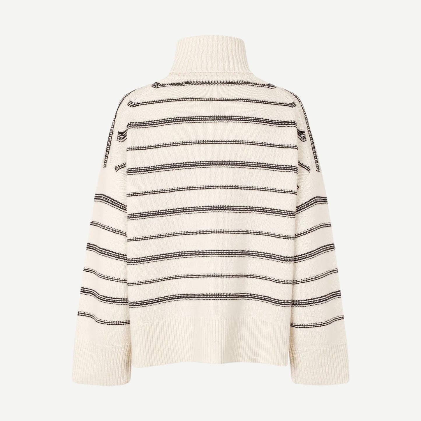 Sekeiku Stripe Turtleneck - Clear Cream - Galvanic.co