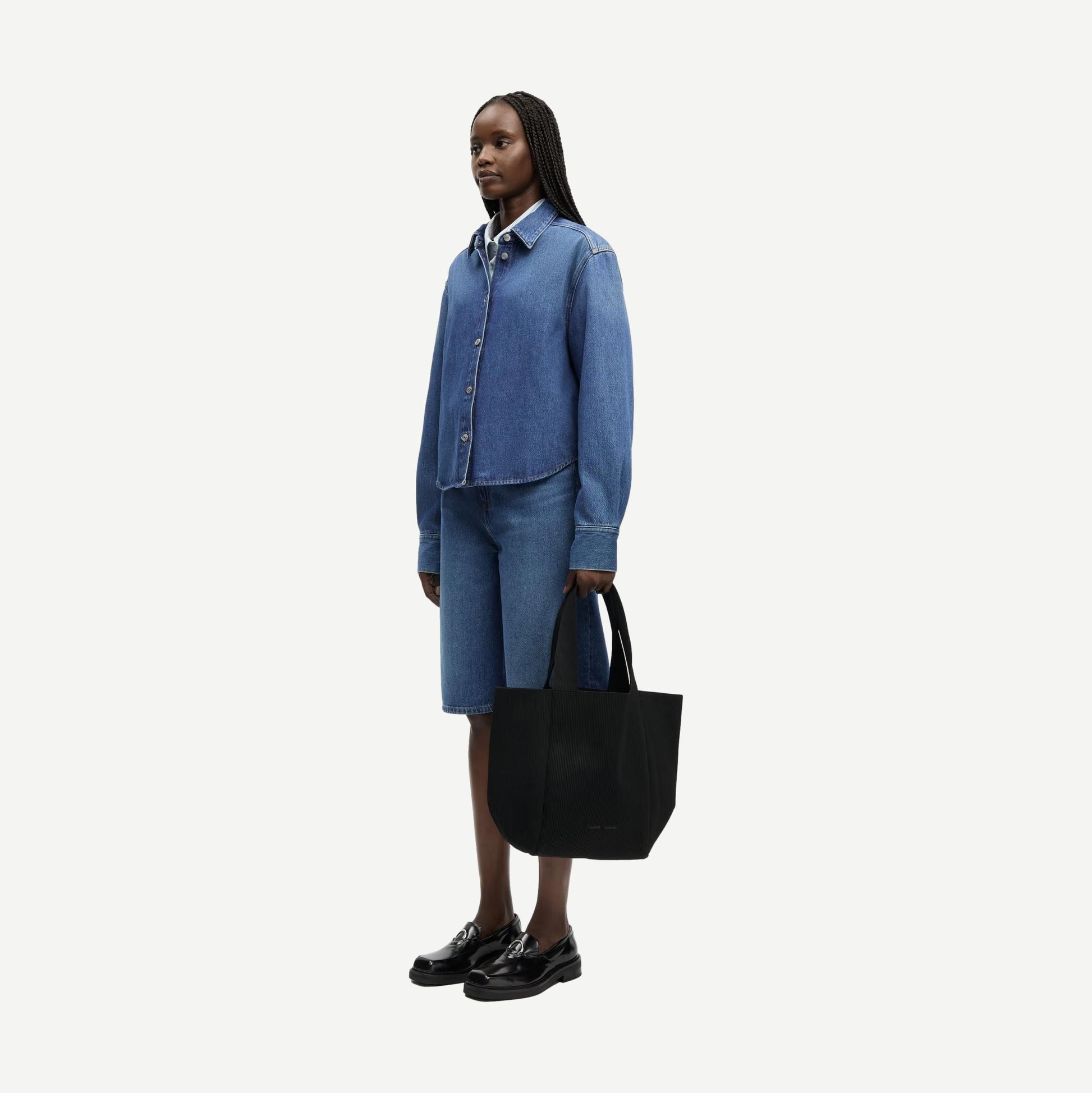 Sacelia Shirt - Fluid Denim - Galvanic.co