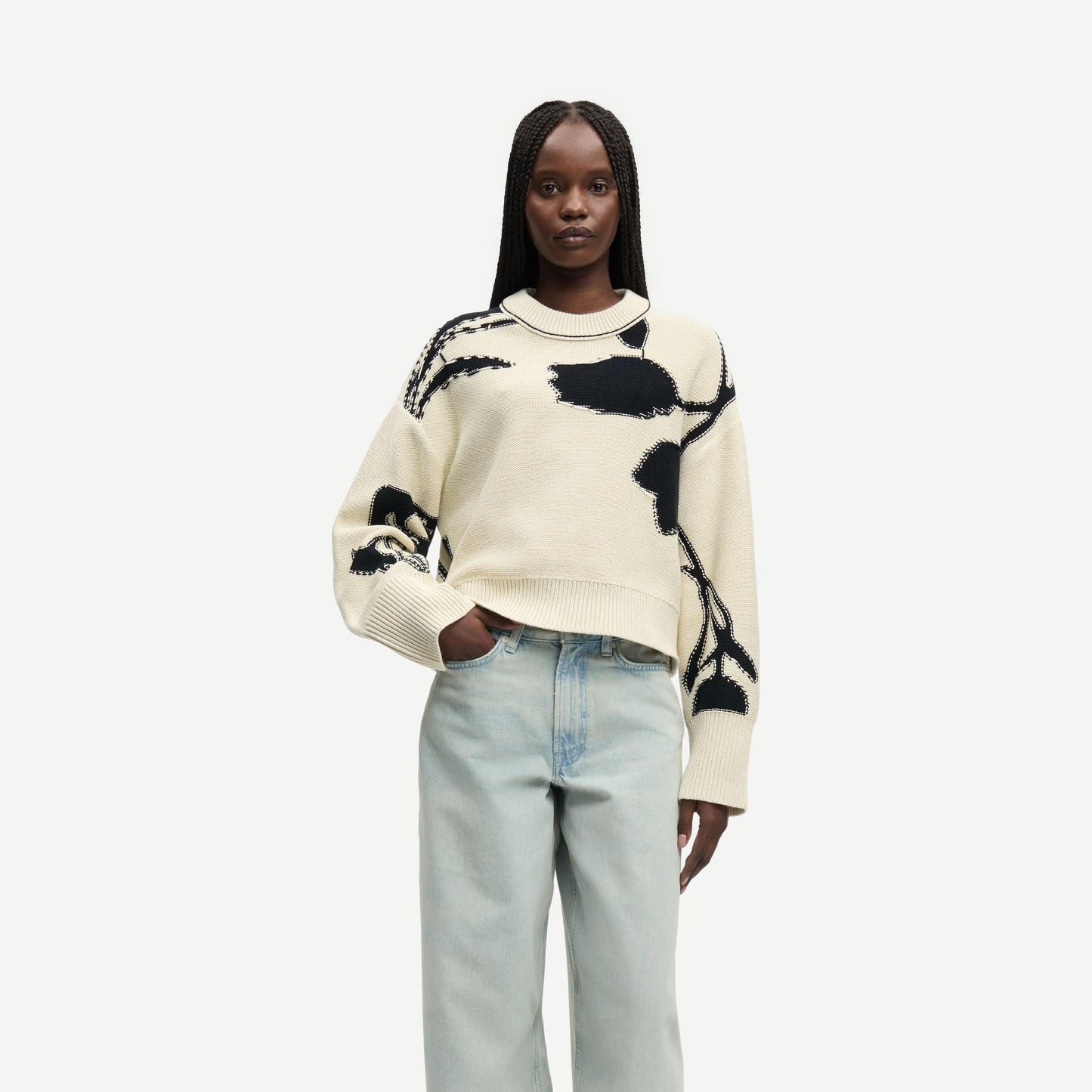 Salila Sweater - Cream Ashbloom - Galvanic.co