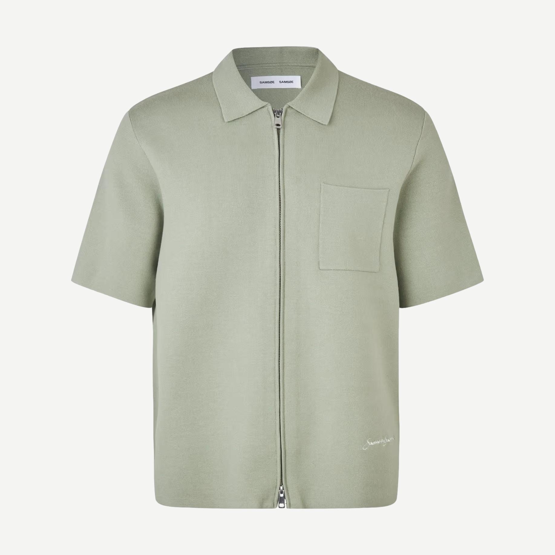 Sarico Zip Shirt SS - Desert Sage - Galvanic.co
