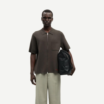 Sarico Zip Shirt - Black Olive - Galvanic.co