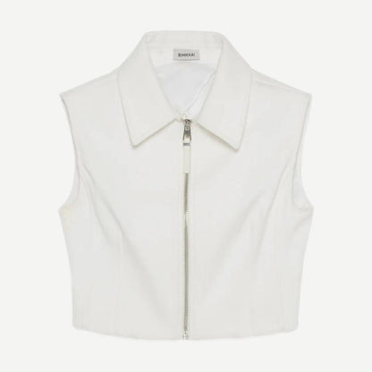Alix Zip Up Top - Sand - Galvanic.co